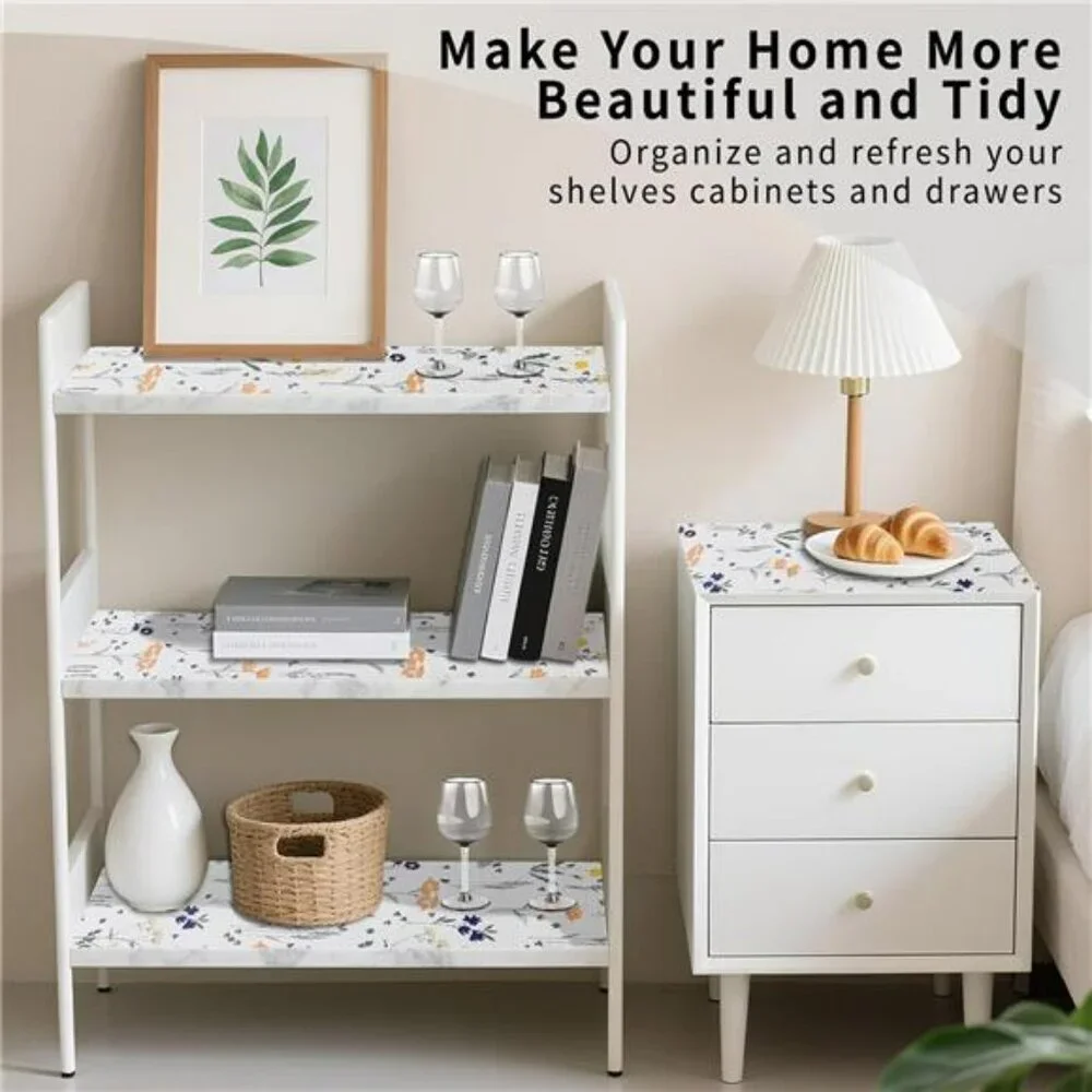 Non Slip Shelf Liner 12 x 118 Inch Waterproof Drawer Cabinet Liner Kitchen Mat